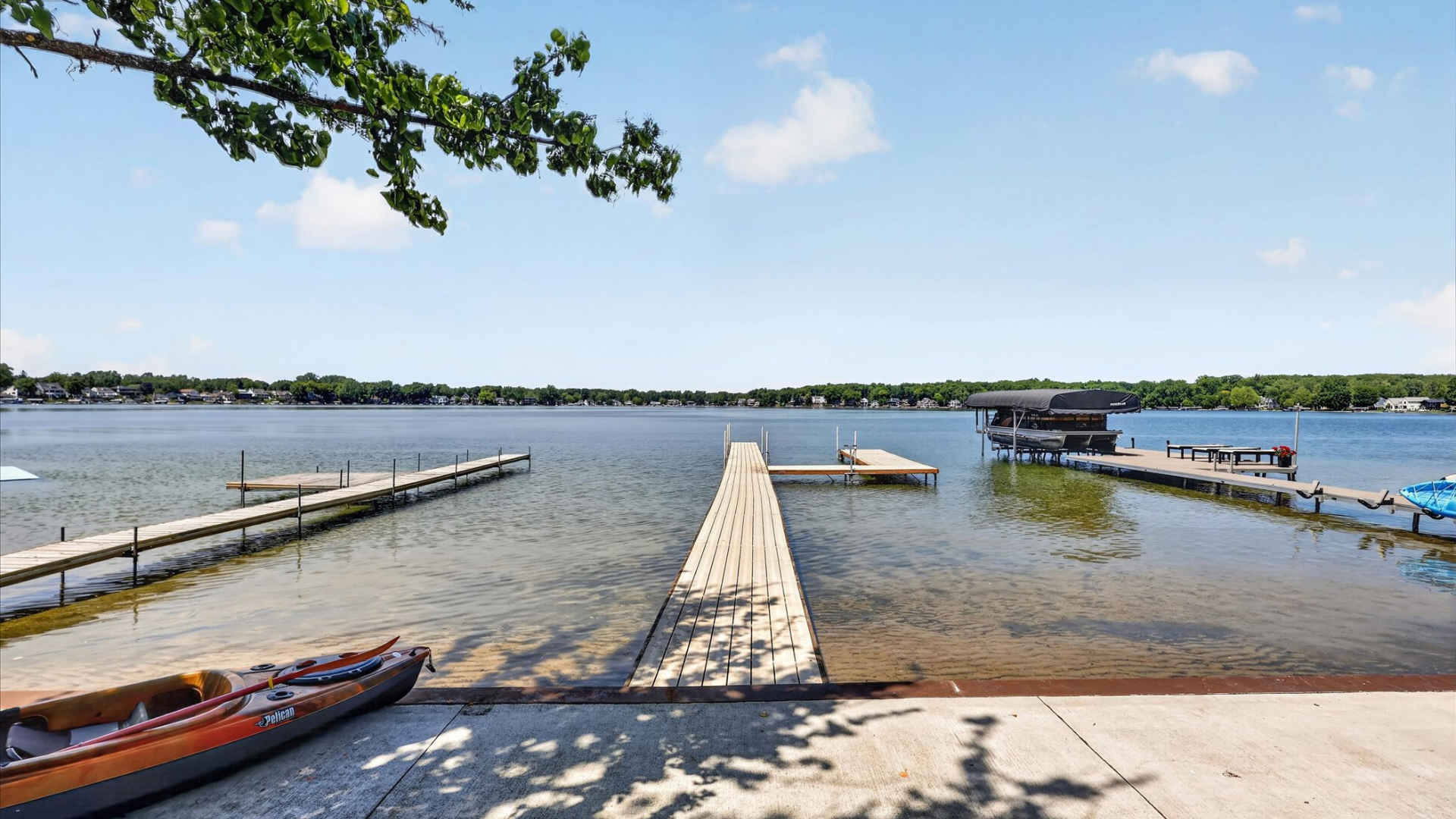 West Michigan lake home with private dock